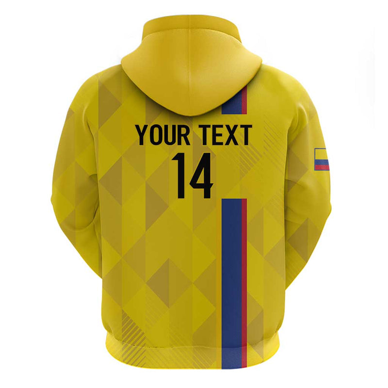 Custom Colombia Football 2024 Vamos La Tricolor - Yellow Hoodie