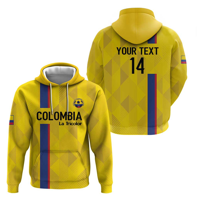 Custom Colombia Football 2024 Vamos La Tricolor - Yellow Hoodie