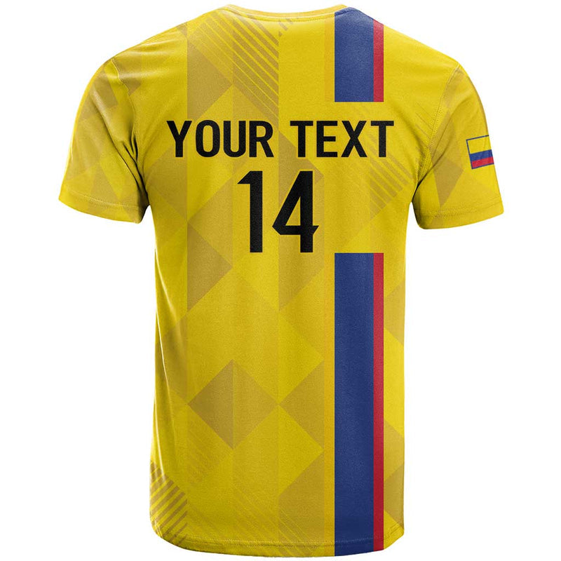 Custom Colombia Football 2024 Vamos La Tricolor - Yellow T Shirt
