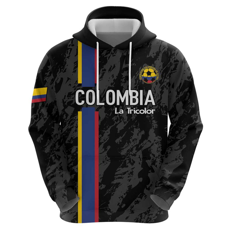 Custom Colombia Football 2024 Vamos La Tricolor - Black Hoodie