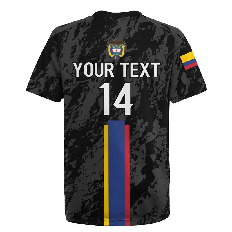 Custom Colombia Football 2024 Vamos La Tricolor - Black Rugby Jersey