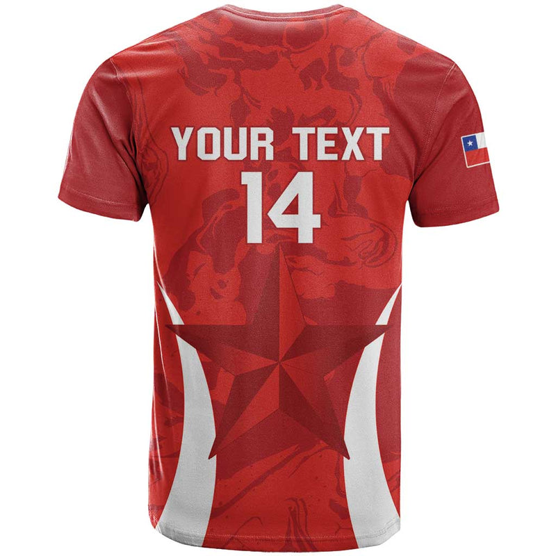 Custom Chile Football 2024 Vamos La Roja - Red T Shirt