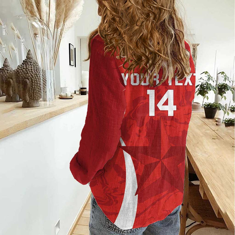 Custom Chile Football 2024 Vamos La Roja - Red Women Casual Shirt