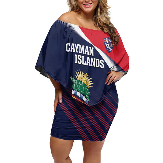 Custom Cayman Islands Cricket 2025 Sporty Style Off Shoulder Short Dress