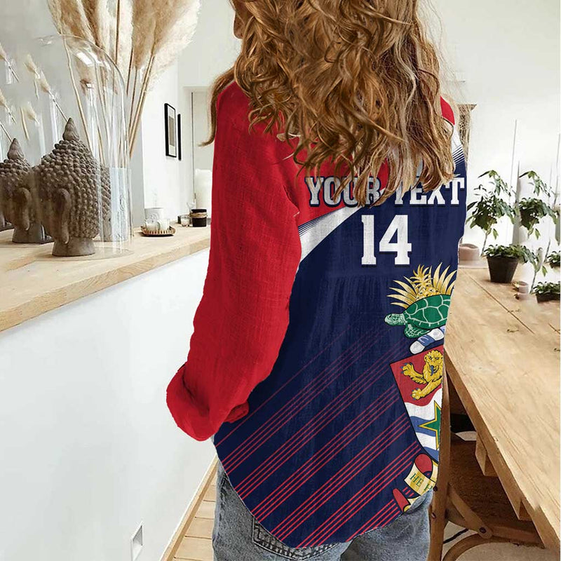 Custom Cayman Islands Cricket 2025 Sporty Style Women Casual Shirt