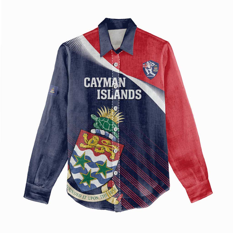 Custom Cayman Islands Cricket 2025 Sporty Style Women Casual Shirt