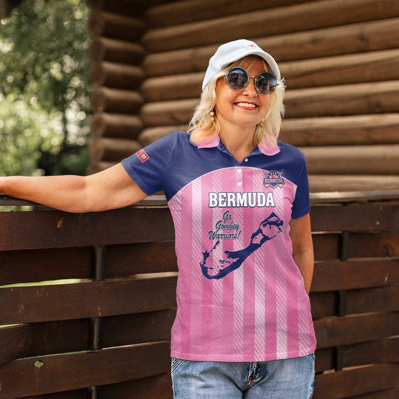 Custom Bermuda Cricket Go Gombey Warriors Women Polo Shirt