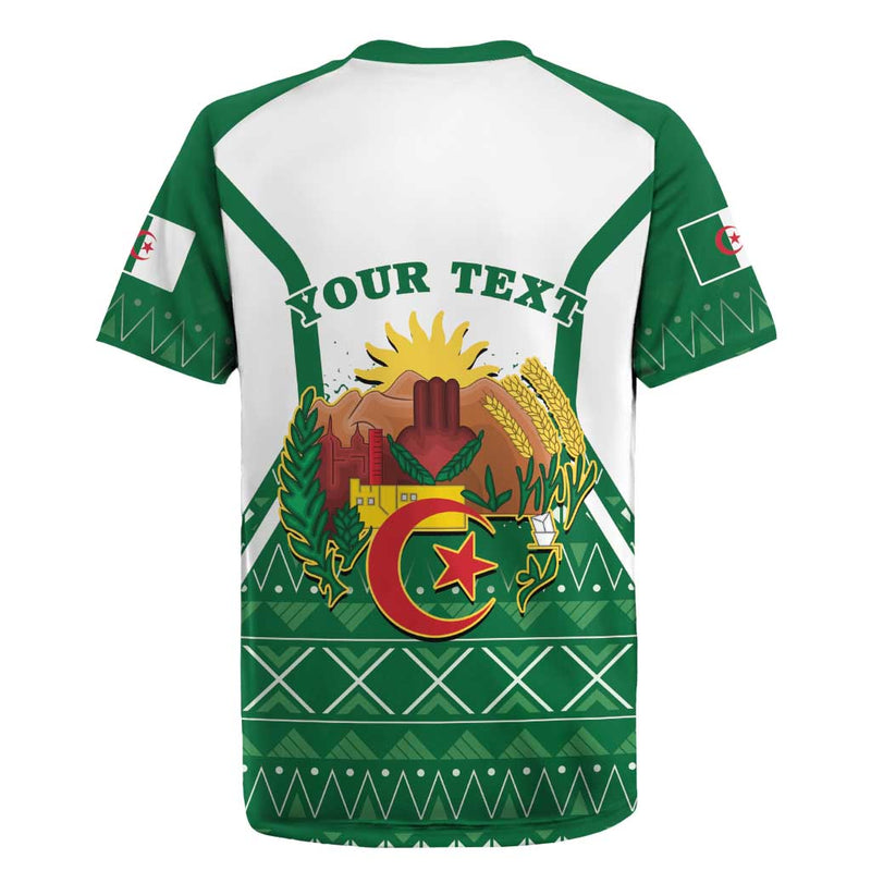 Algeria Coat Of Arms African Pattern Rugby Jersey