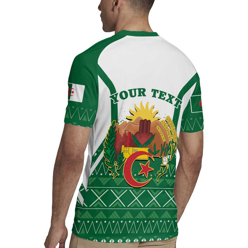 Algeria Coat Of Arms African Pattern Rugby Jersey