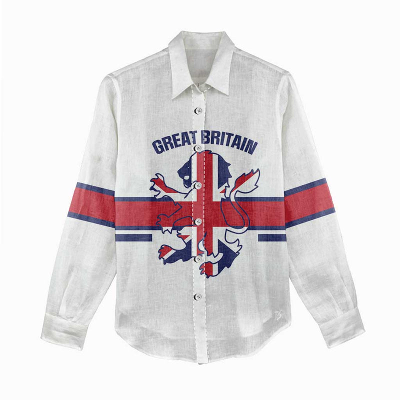 Custom Great Britain Hockey 2025 Go Champions Women Casual Shirt
