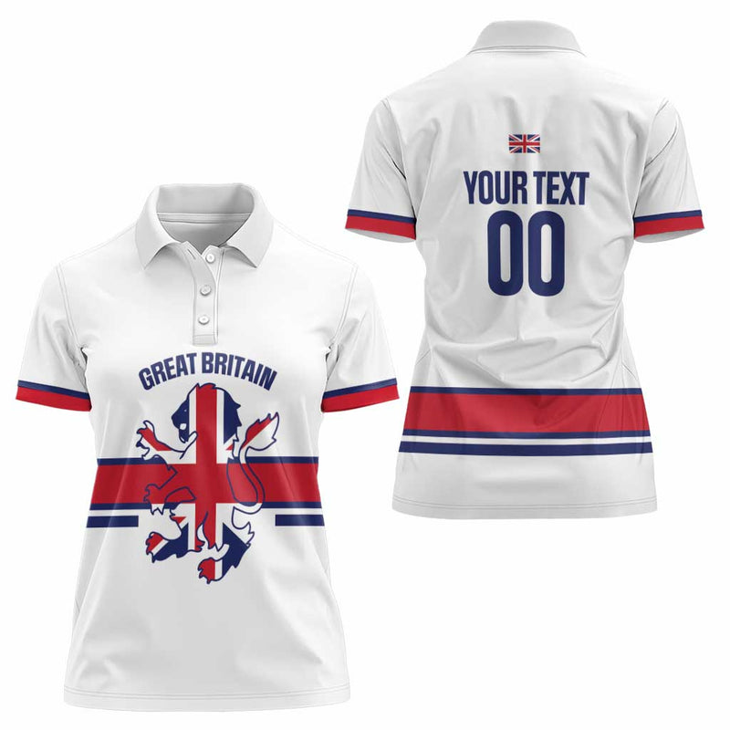 Custom Great Britain Hockey 2025 Go Champions Women Polo Shirt