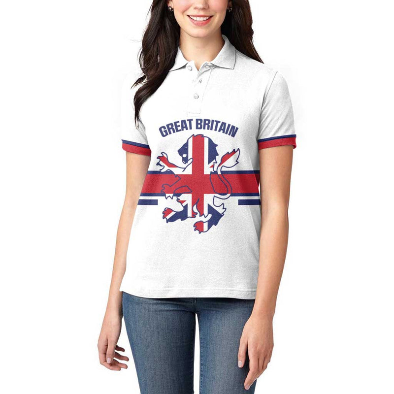 Custom Great Britain Hockey 2025 Go Champions Women Polo Shirt