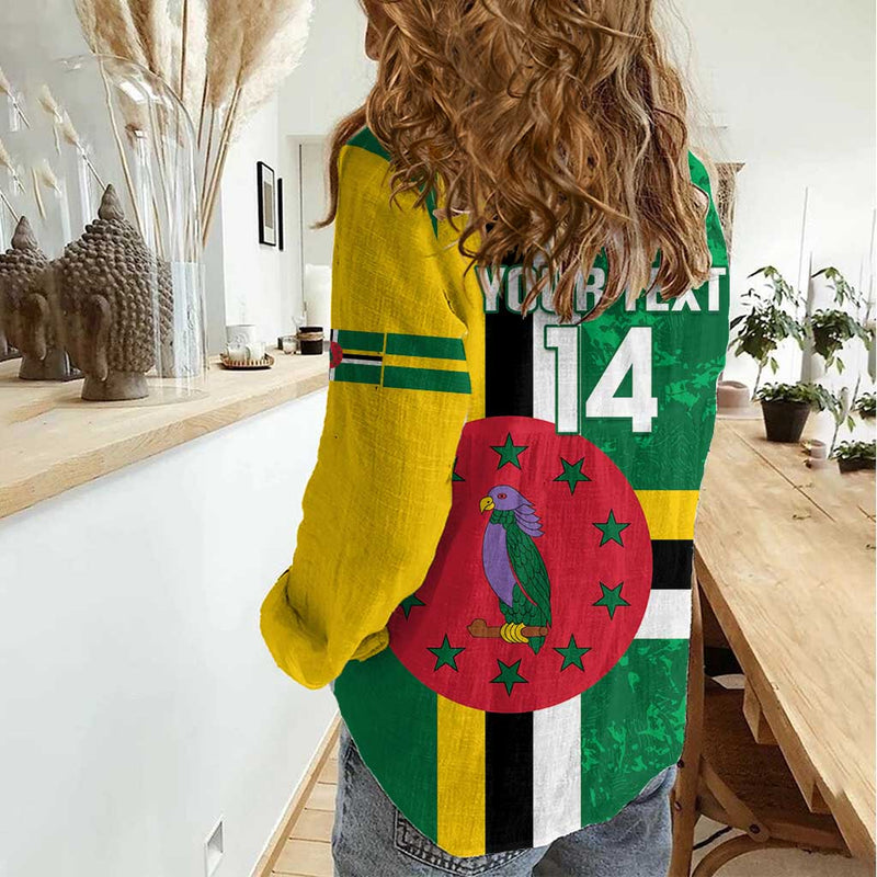 Custom Dominica Football 2025 Go Dominik Women Casual Shirt