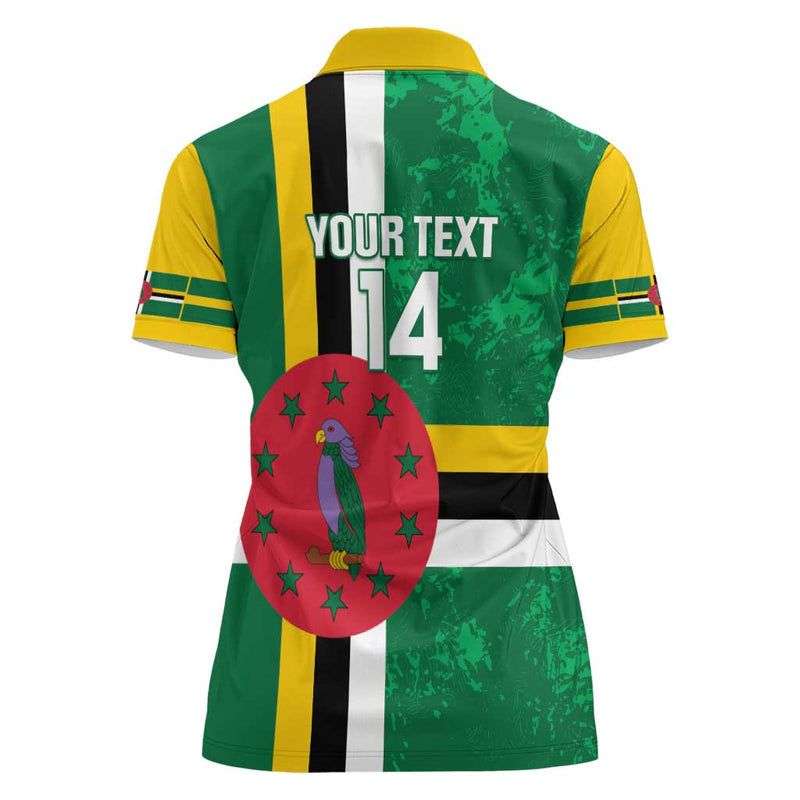Custom Dominica Football 2025 Go Dominik Women Polo Shirt