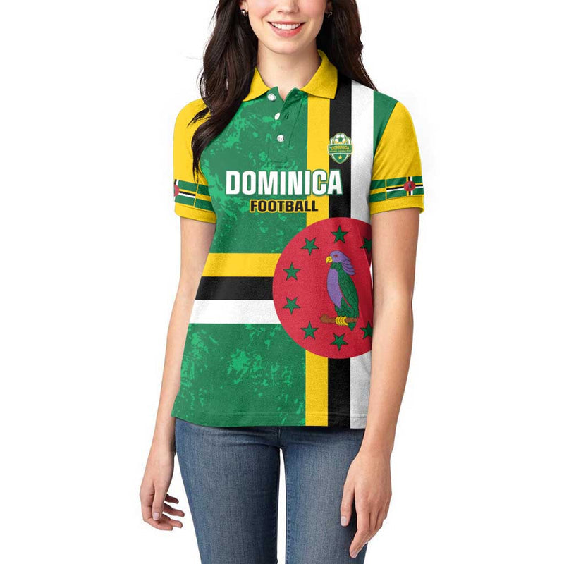Custom Dominica Football 2025 Go Dominik Women Polo Shirt