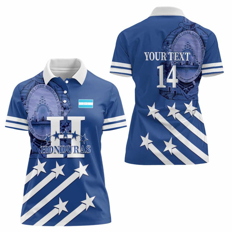 Custom Honduras Football 2025 Vamos Los Catrachos Women Polo Shirt