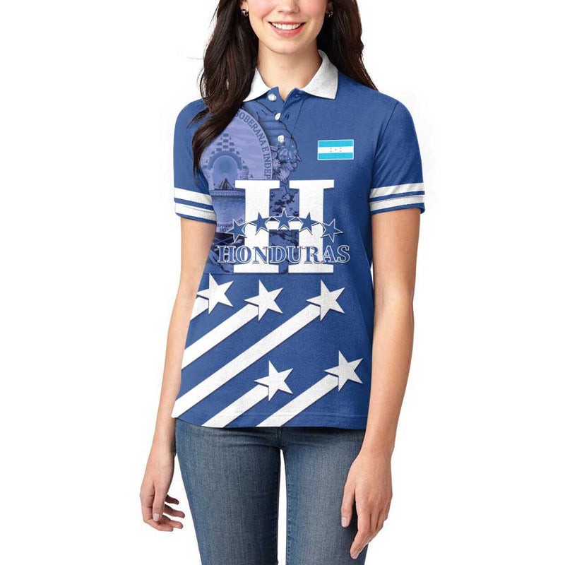 Custom Honduras Football 2025 Vamos Los Catrachos Women Polo Shirt