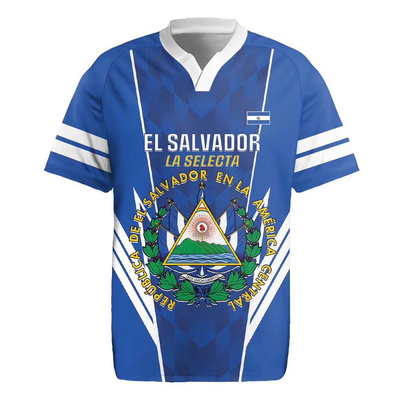 Custom El Salvador Football 2025 Vamos La Selecta Rugby Jersey