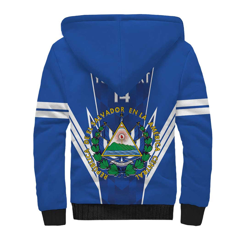 Custom El Salvador Football 2025 Vamos La Selecta Sherpa Hoodie