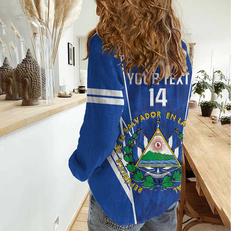 Custom El Salvador Football 2025 Vamos La Selecta Women Casual Shirt