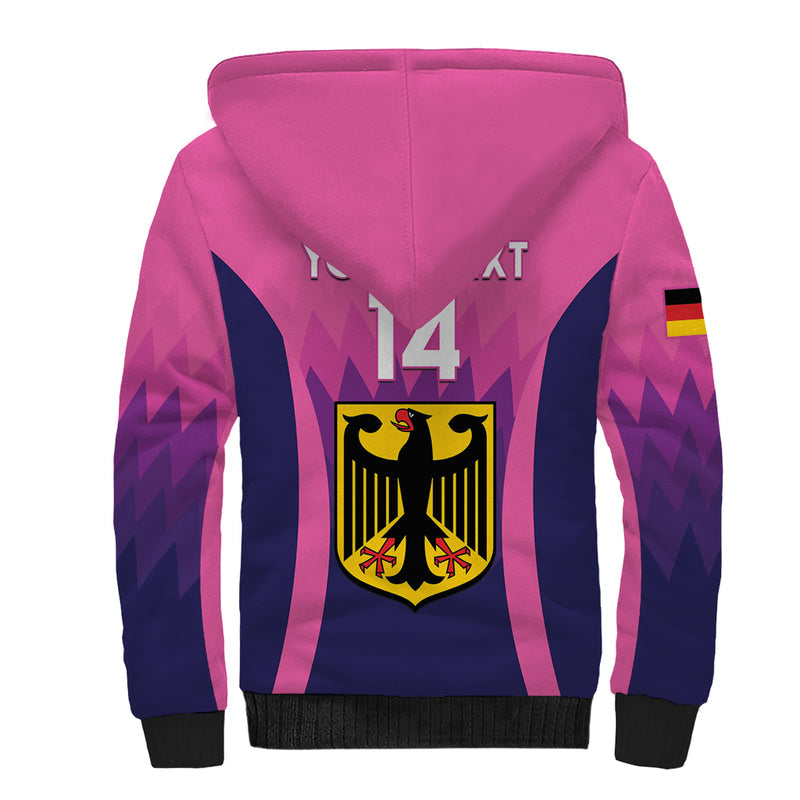 Custom Germany Football 2024 Nationalelf - Pink Version Sherpa Hoodie