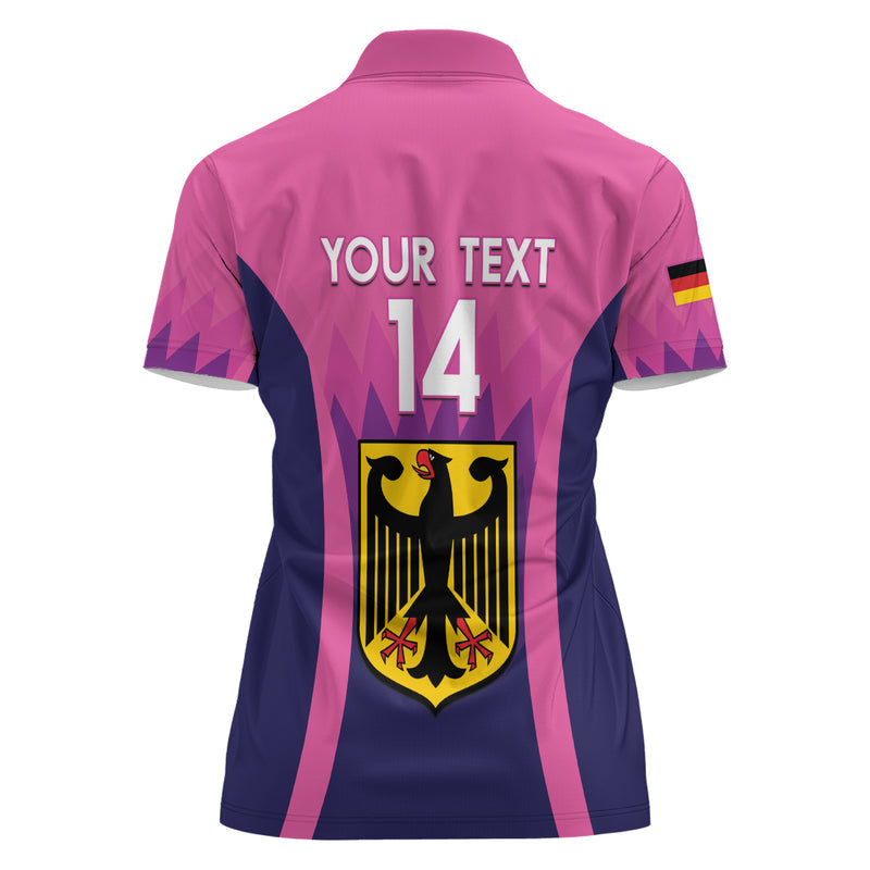Custom Germany Football 2024 Nationalelf - Pink Version Women Polo Shirt