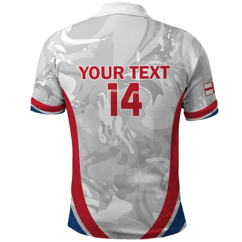 Custom England Darts Go Champions Grunge Marble Style Polo Shirt