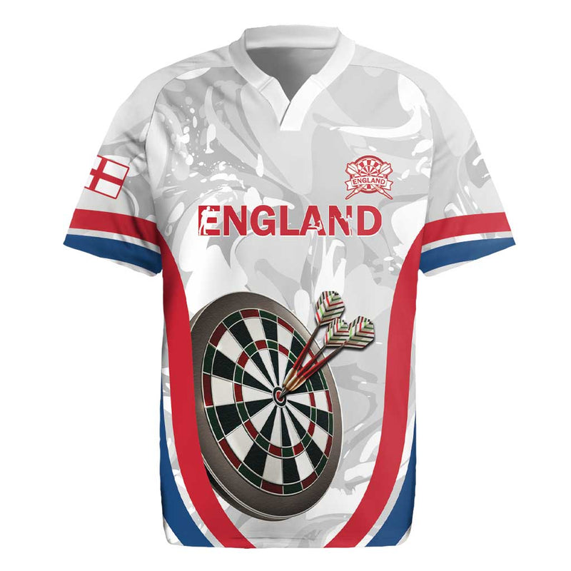 Custom England Darts Go Champions Grunge Marble Style Rugby Jersey