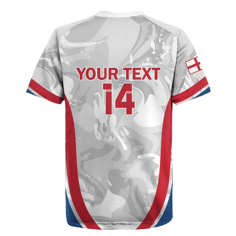 Custom England Darts Go Champions Grunge Marble Style Rugby Jersey