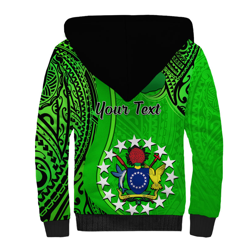 25 July Rarotonga Island Gospel Day Cook Islands Tribal Pattern Sherpa Hoodie