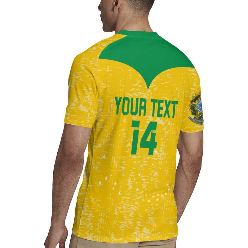 Custom Brasil Volleyball Vai Canarinhos! Rugby Jersey