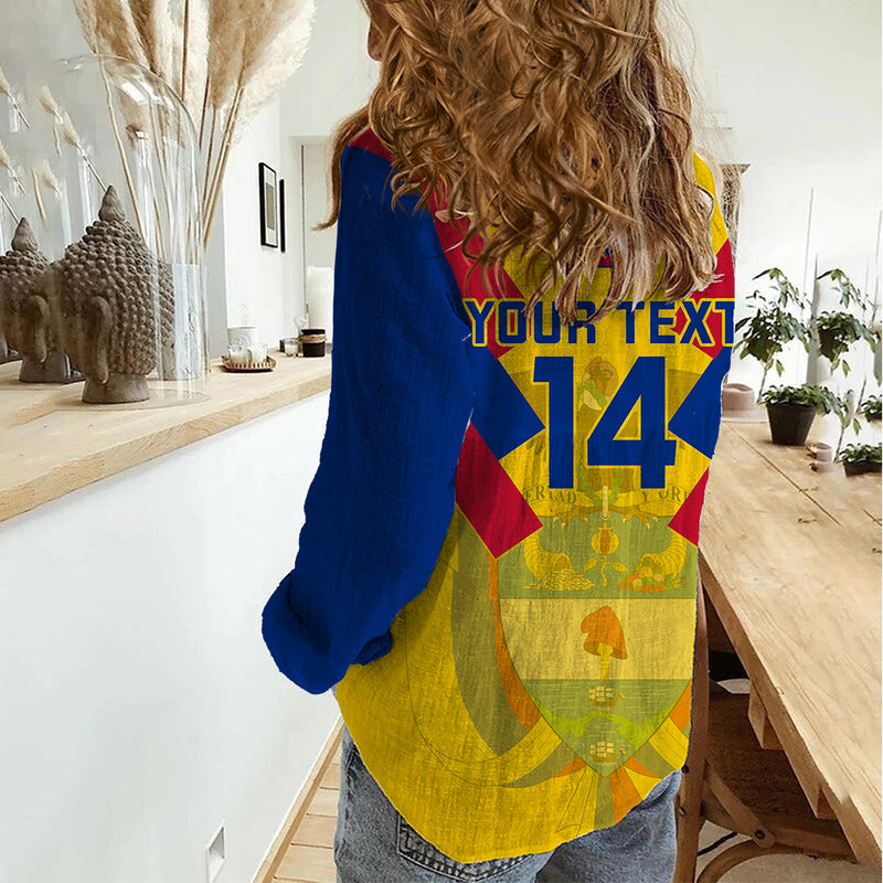 Custom Colombia Football Las Chicas Superpoderosas 2023 World Cup Women Casual Shirt