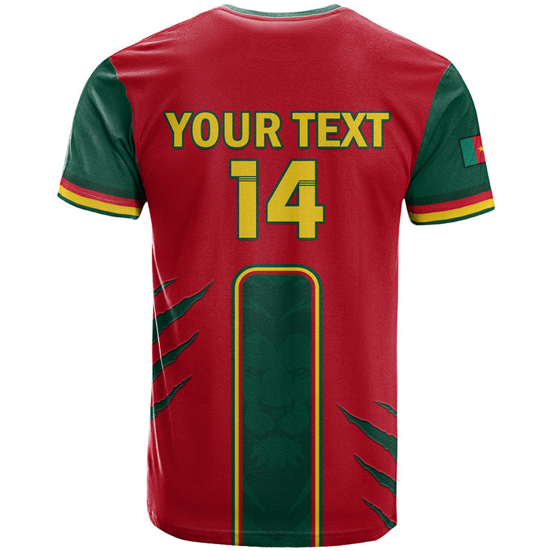 Custom Cameroon Football 2024 African Nations Go Champions Lion Style T Shirt