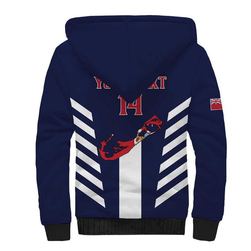 Custom Bermuda Football 2025 Go Gombey Warriors - Blue Sherpa Hoodie