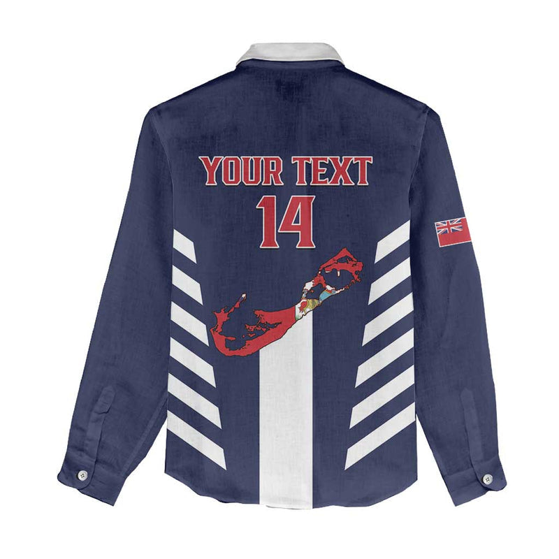 Custom Bermuda Football 2025 Go Gombey Warriors - Blue Women Casual Shirt