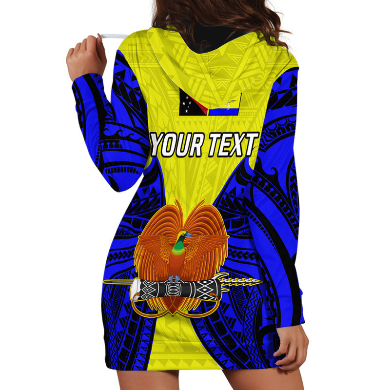 (Custom Personalised) Papua New Guinea Morobe Province Mix Coat Of Arms Polynesian Art Hoodie Dress