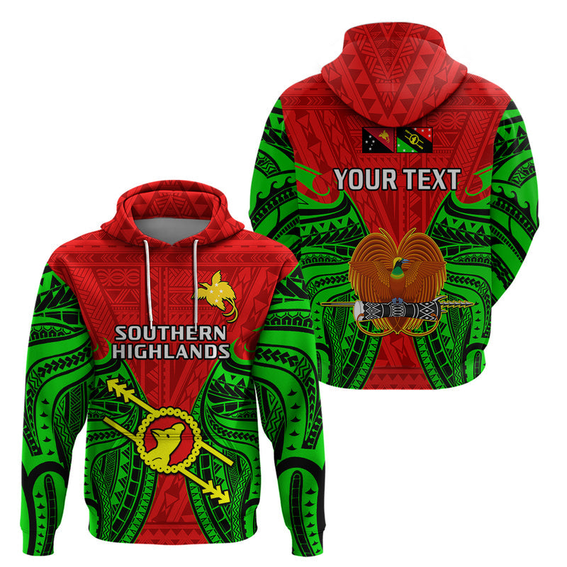 Custom Papua New Guinea Southern Highlands Province Mix Coat of Arms Polynesian Art Hoodie