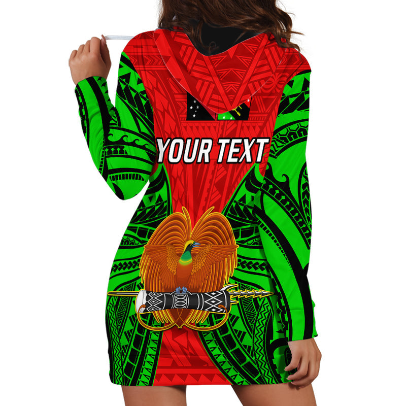 (Custom Personalised) Papua New Guinea Southern Highlands Province Mix Coat Of Arms Polynesian Art Hoodie Dress