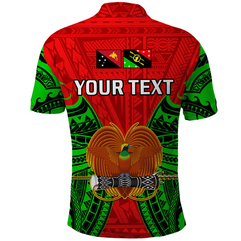 Custom Papua New Guinea Southern Highlands Province Mix Coat Of Arms Polynesian Art Polo Shirt