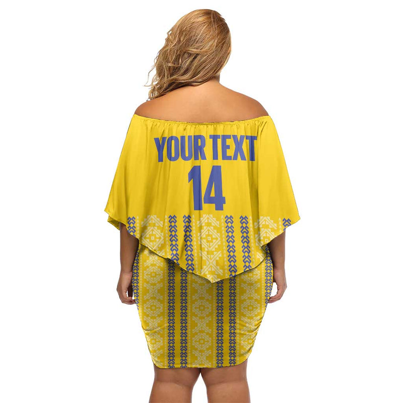 Custom Ecuador Football 2025 Come On La Tricolor Off Shoulder Short Dress