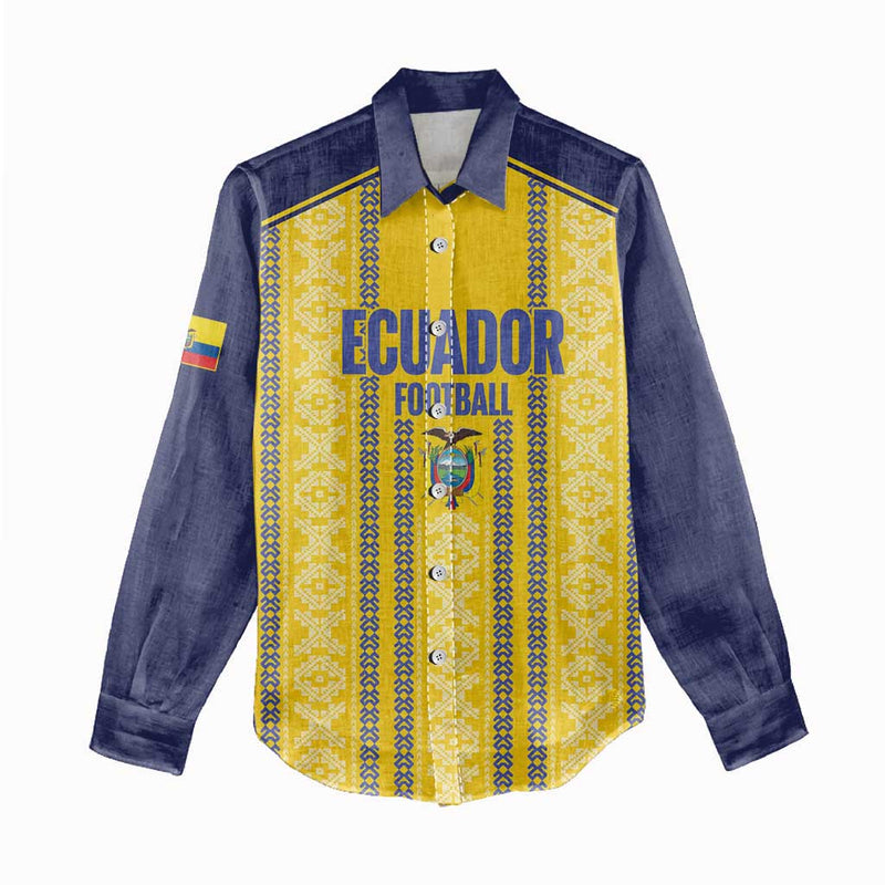 Custom Ecuador Football 2025 Come On La Tricolor Women Casual Shirt