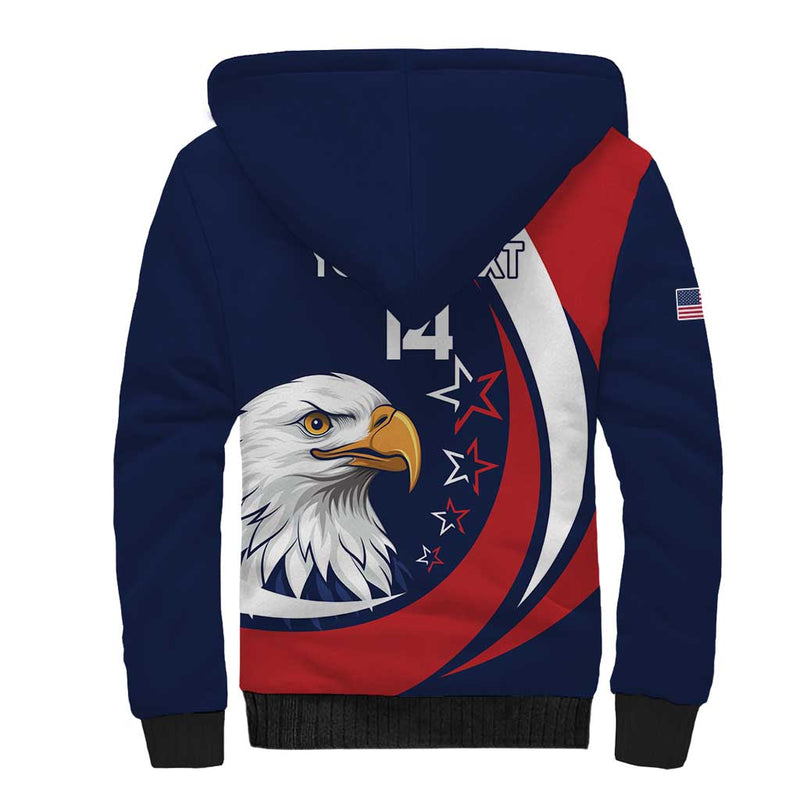 Custom USA Rugby Go Eagles Sporty Style Sherpa Hoodie