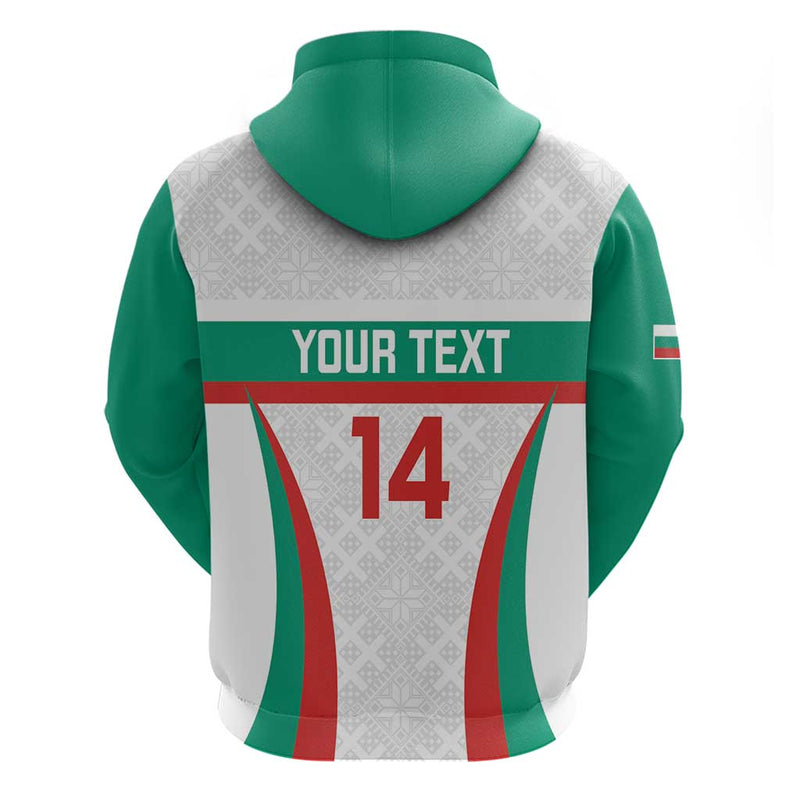 Custom Bulgaria Football Bulgarian Pattern Sporty Style Hoodie