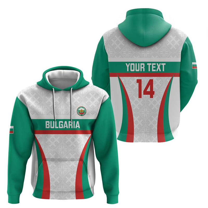 Custom Bulgaria Football Bulgarian Pattern Sporty Style Hoodie