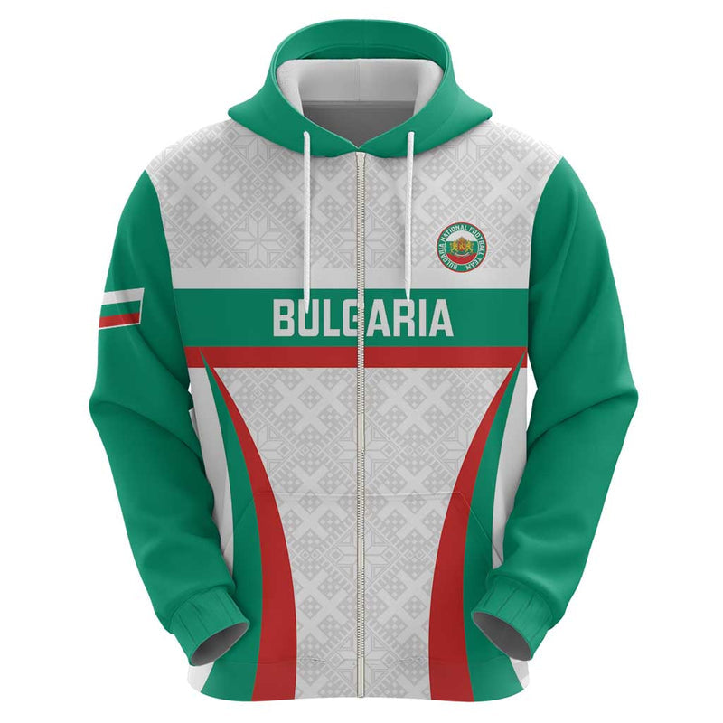Custom Bulgaria Football Bulgarian Pattern Sporty Style Hoodie