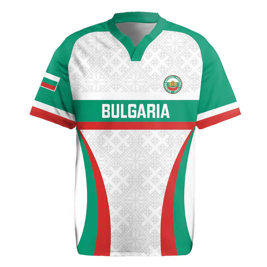 Custom Bulgaria Football Bulgarian Pattern Sporty Style Rugby Jersey