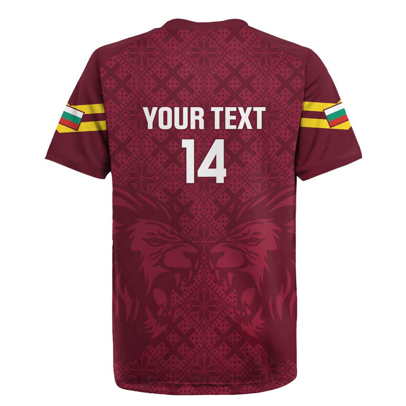 Custom Bulgaria Football Go Lavovete Bulgarian Pattern Rugby Jersey