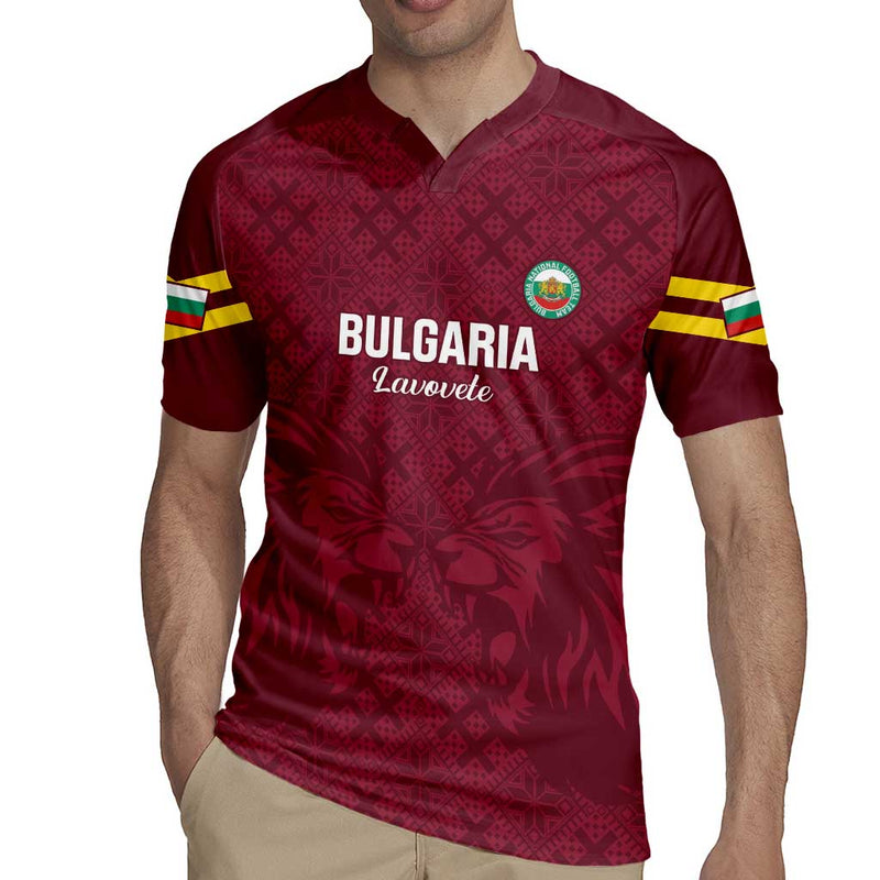 Custom Bulgaria Football Go Lavovete Bulgarian Pattern Rugby Jersey