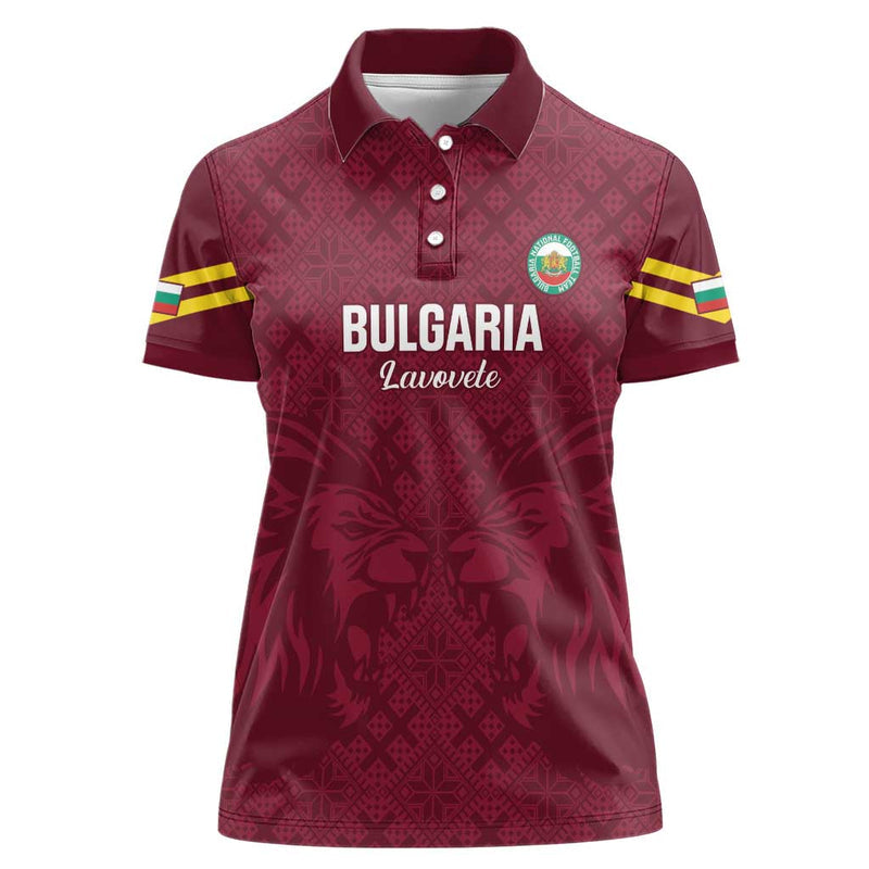 Custom Bulgaria Football Go Lavovete Bulgarian Pattern Women Polo Shirt