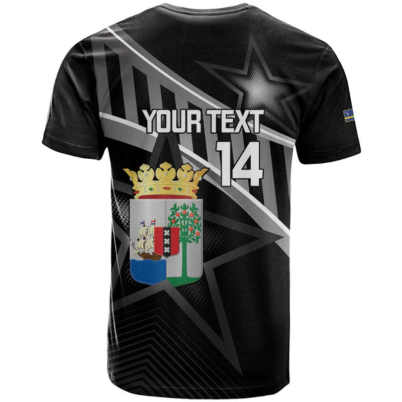 Custom Curacao Football Go La Familia Azul Black Style T Shirt